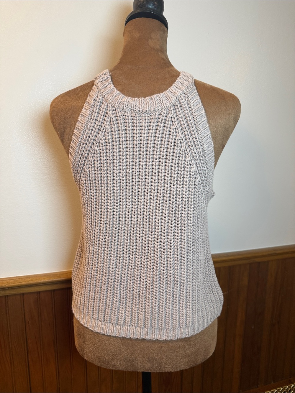 Charlotte Russe Beige Knit Cropped Tank